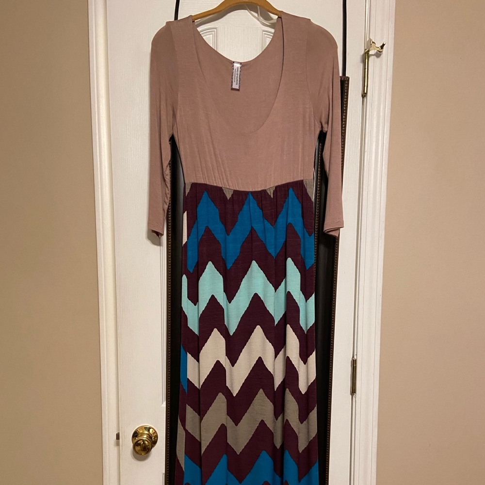 Chevron maxi dress